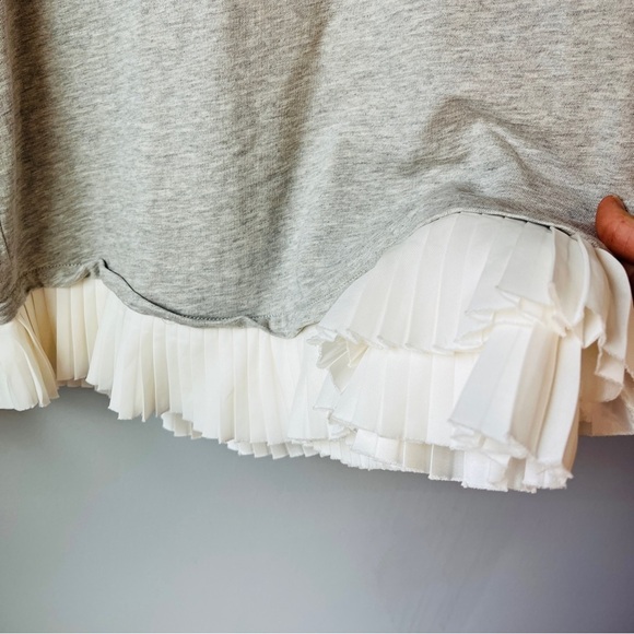 J. Crew Crewneck Sweater with Pleated Fringe Hem - Picture 5 of 8